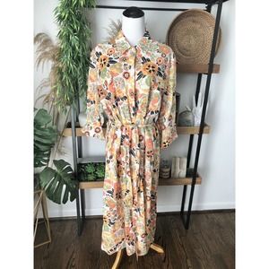 Escada NWT size 46 Ducia linen belter button up dress